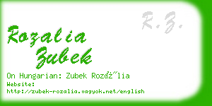 rozalia zubek business card